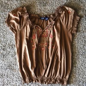 Brown boho shirt